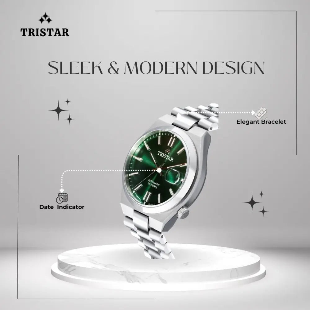 Tristar NJ31GMSSM02 Automatic Green Dial Stainless Steel Men's Watch