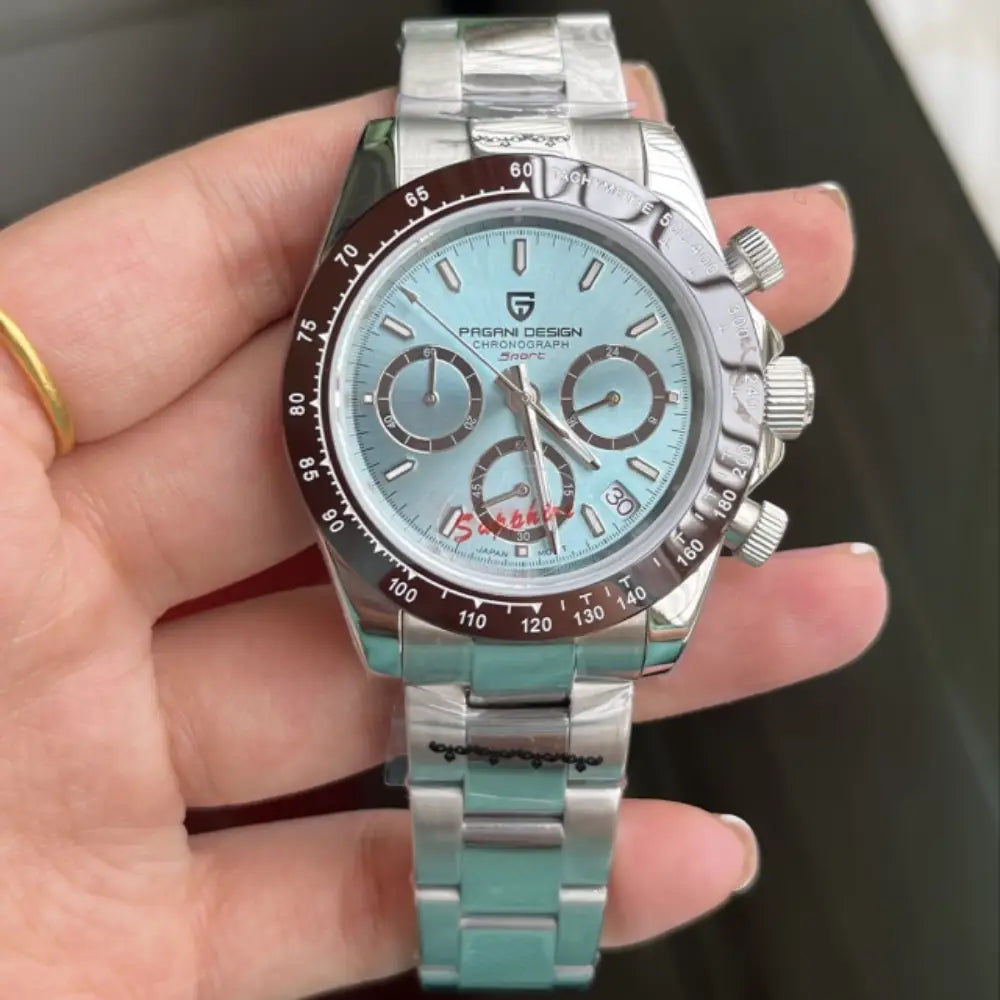 Pagani Design PD1644 - Blue Dial Chronograph Quartz Stainless Steel Men's Watch