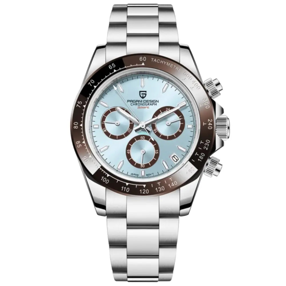 Pagani Design PD1644 - Blue Dial Chronograph Quartz Stainless Steel Men's Watch