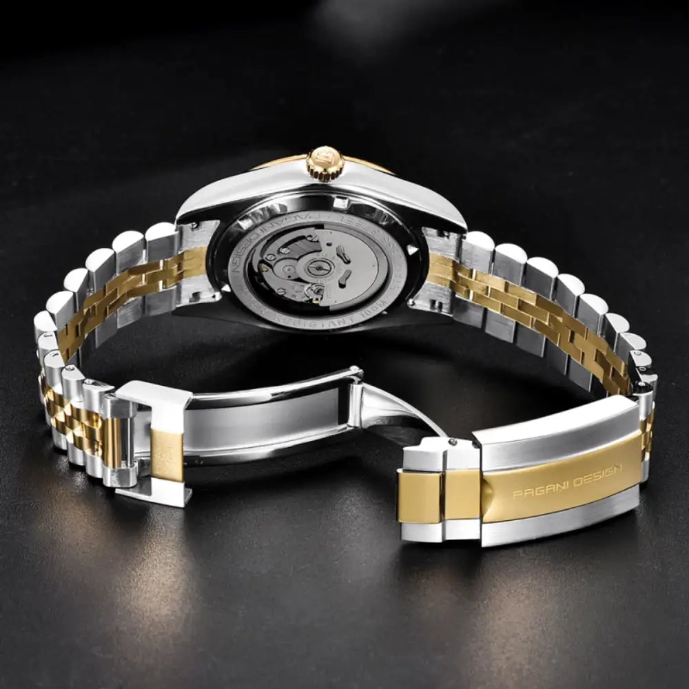 Pagani Design PD1645 - Gold Diamond Dial Automatic Stainless Steel Men's Watch