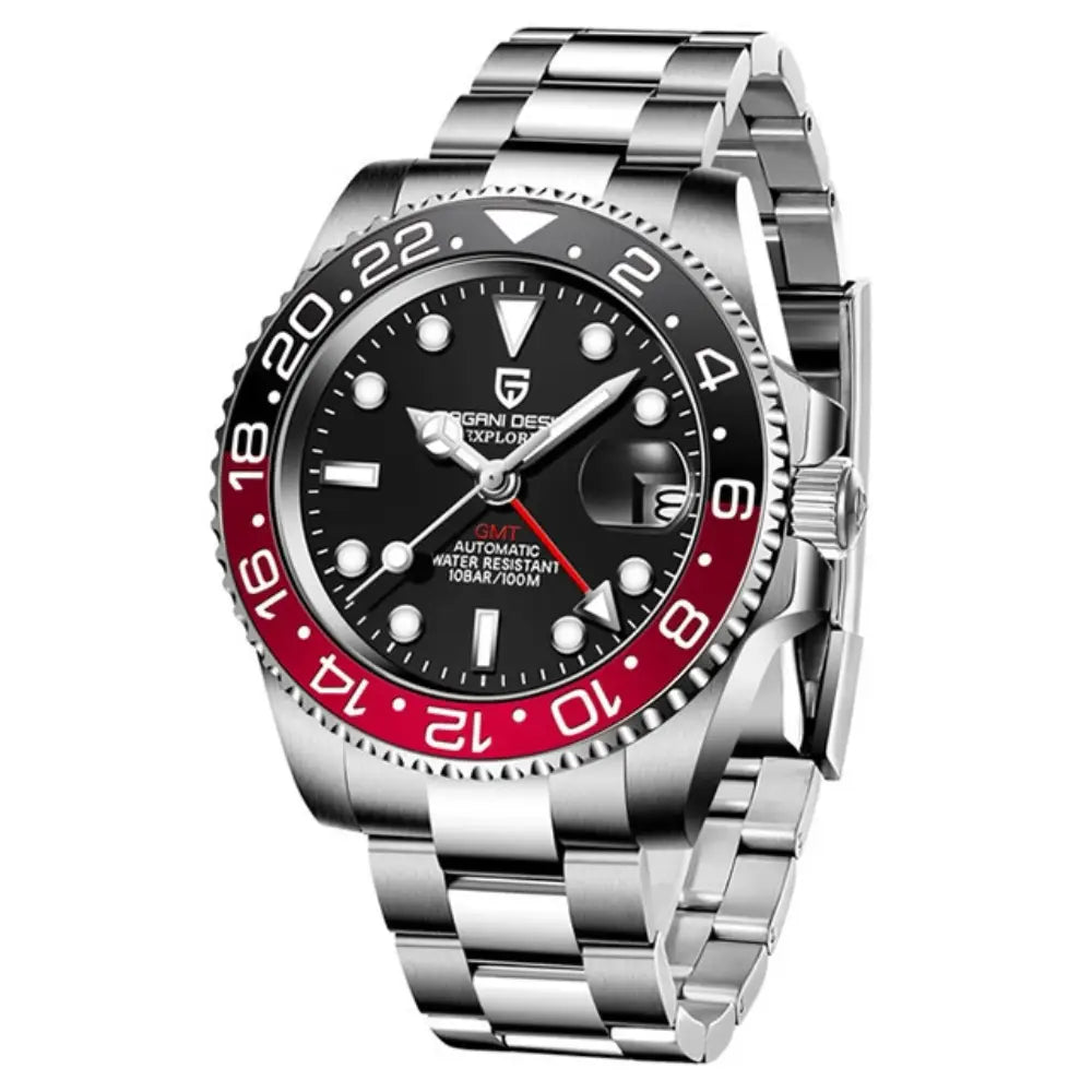 Pagani Design PD1662 - Coke Black Dial Automatic Oyster Stainless Steel Men's Watch
