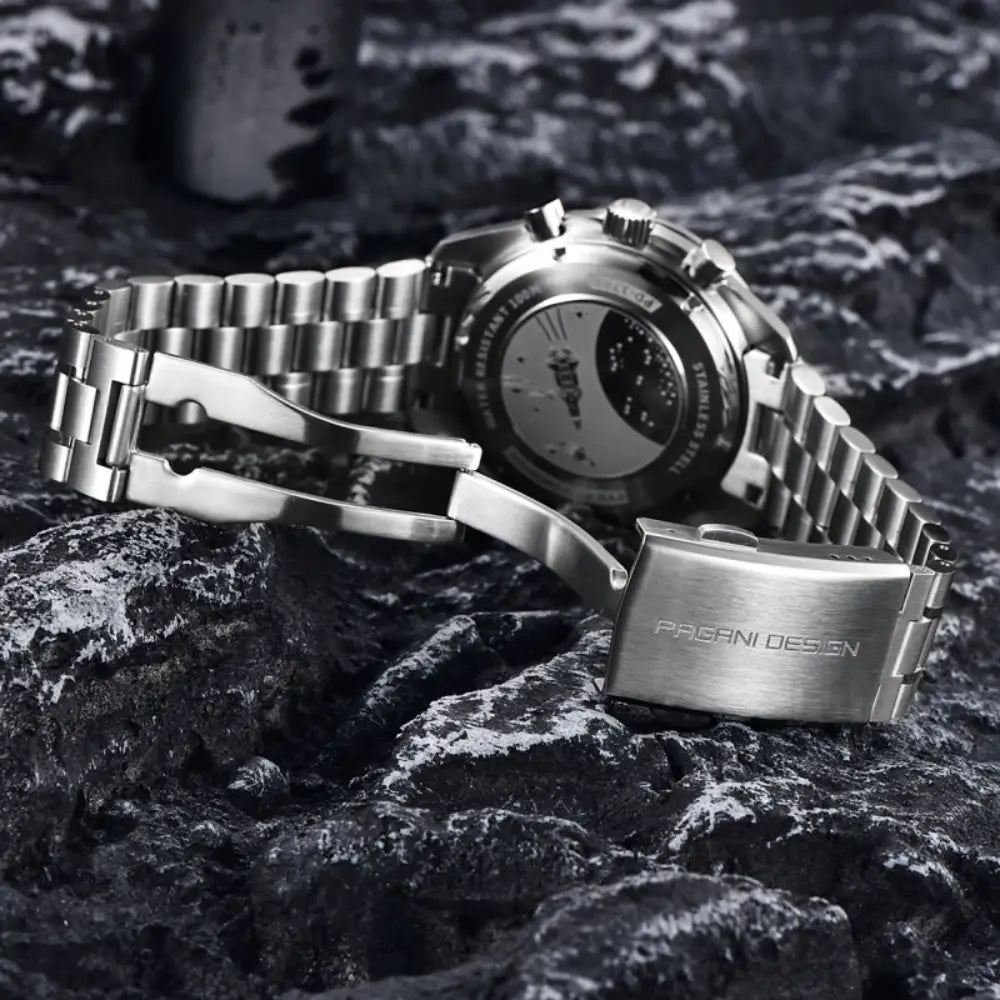 Pagani Design PD1701 - Black Dial Chronograph Quartz Stainless Steel Men's Watch