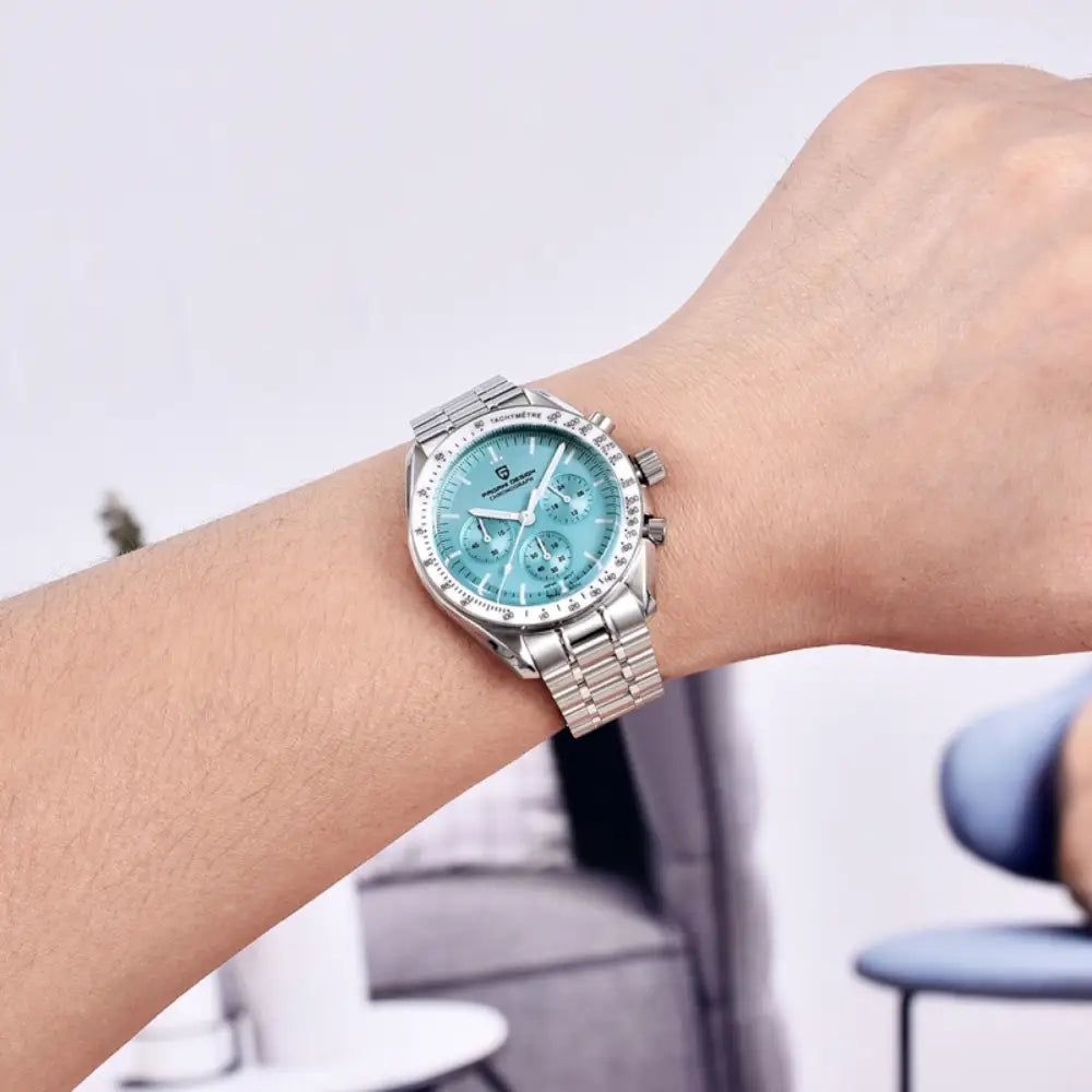 Pagani Design PD1701 - Blue Dial Chronograph Quartz Stainless Steel Men's Watch
