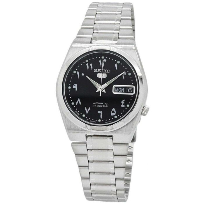 Seiko 5 SNK063J5 21 Jewels Automatic Arabic Black Dial Stainless Steel Watch
