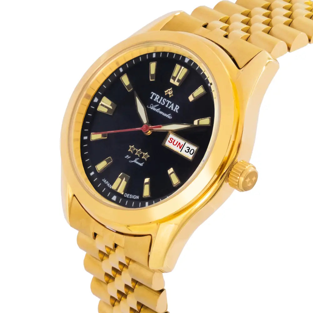 Tristar BA21BMGPM03 Automatic Black Dial Stainless Steel Men's Watch
