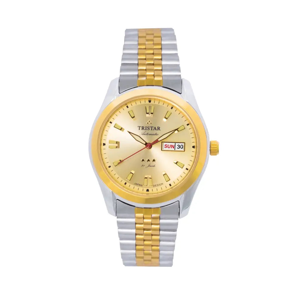 Tristar BA21CM2TM03 Automatic Gold Dial Stainless Steel Men's Watch