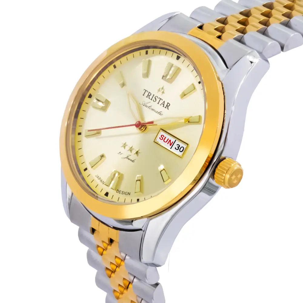 Tristar BA21CM2TM03 Automatic Gold Dial Stainless Steel Men's Watch
