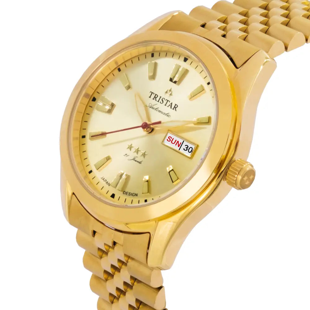 Tristar BA21CMGPM03 Automatic Gold Dial Stainless Steel Men's Watch