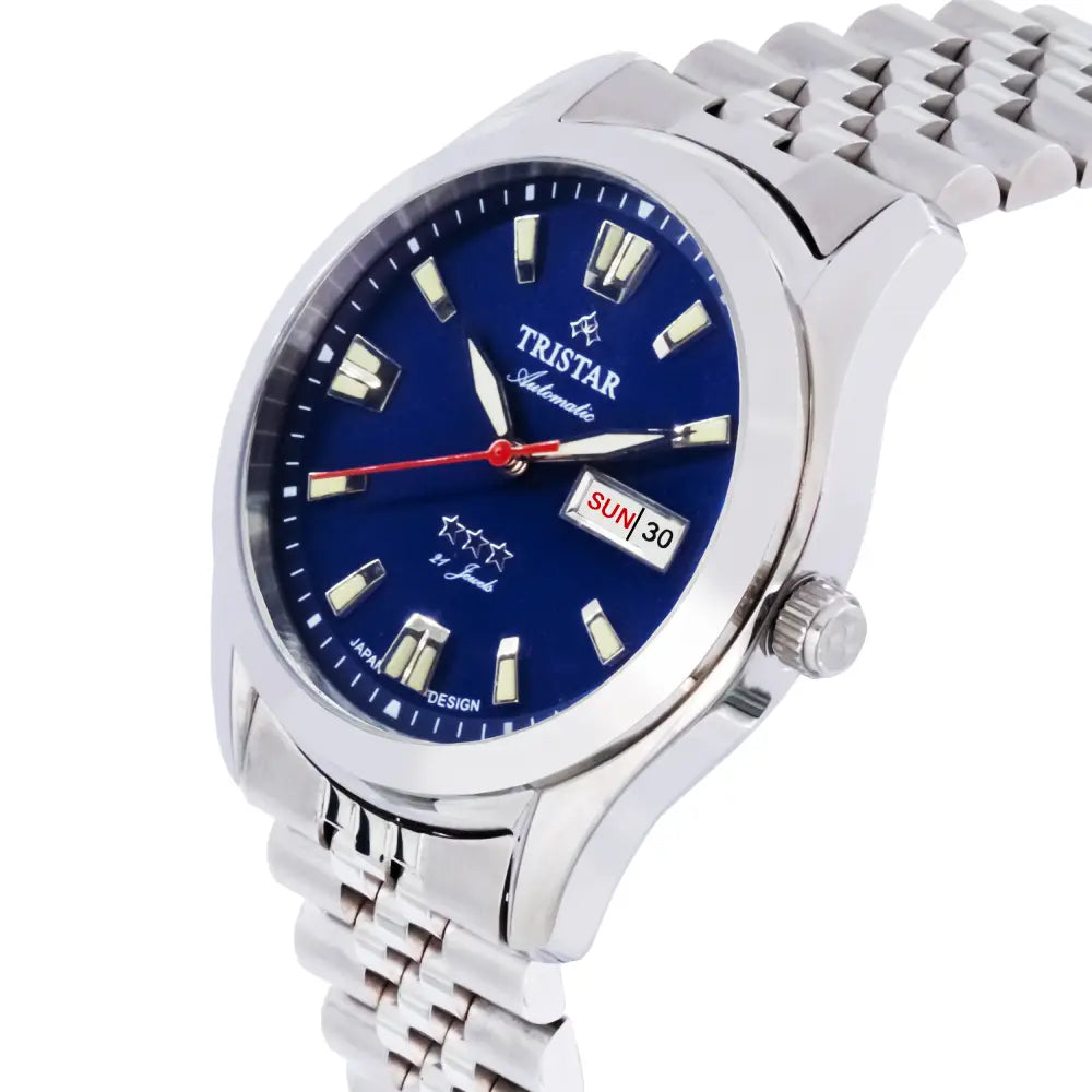 Tristar BA21DMSSM03 Automatic Blue Dial Stainless Steel Men's Watch
