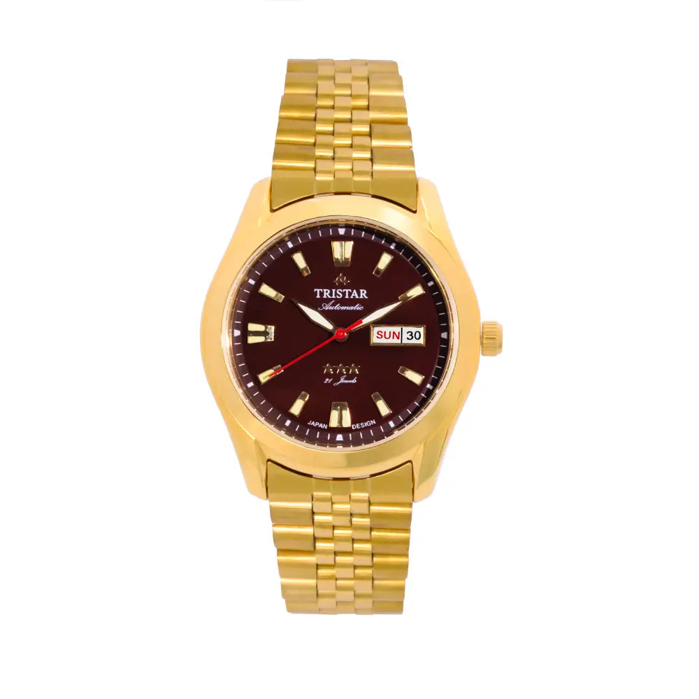 Tristar BA21TMGPM03 Automatic Maroon Dial Stainless Steel Men's Watch