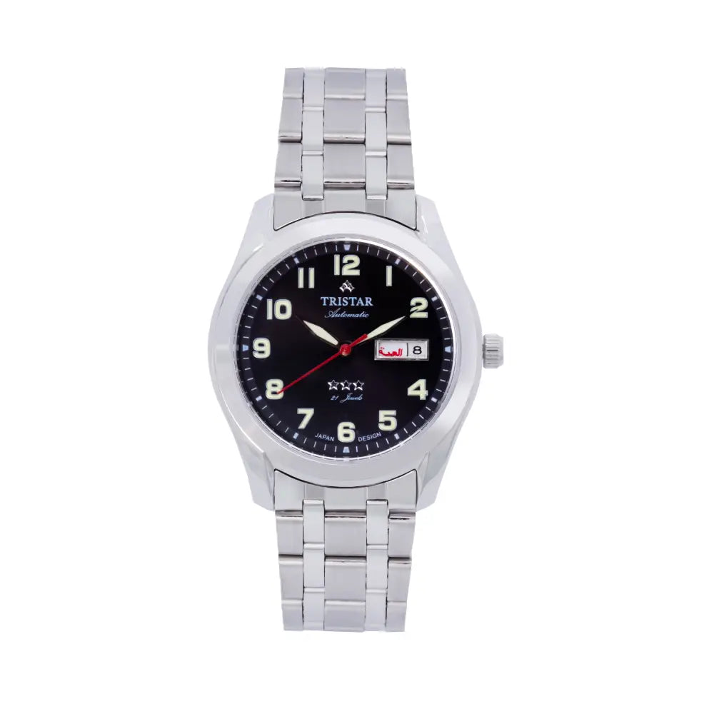 Tristar BA22BMSSM03 Automatic Black Dial Stainless Steel Men's Watch