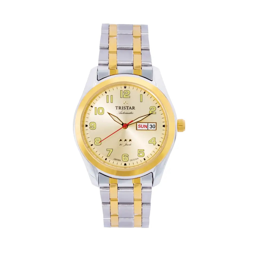 Tristar BA22CM2TM03 Automatic Gold Dial Stainless Steel Men's Watch