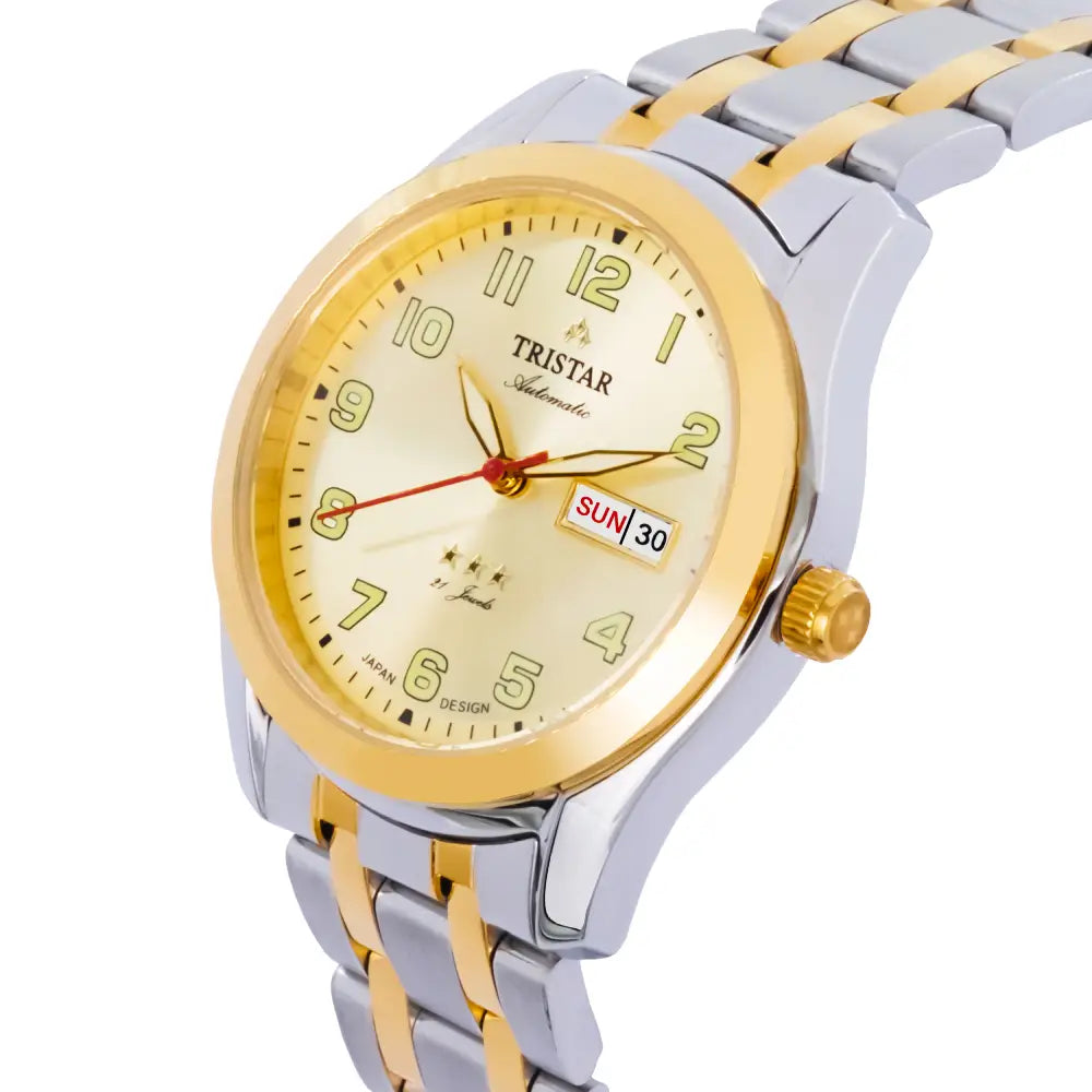 Tristar BA22CM2TM03 Automatic Gold Dial Stainless Steel Men's Watch