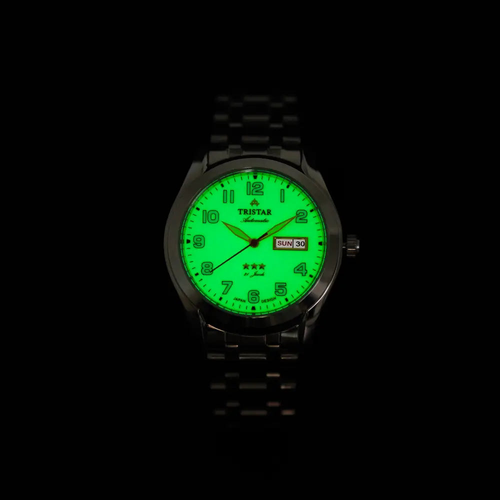 Tristar BA22LMSSM03 Automatic Luminous Dial Stainless Steel Men's Watch