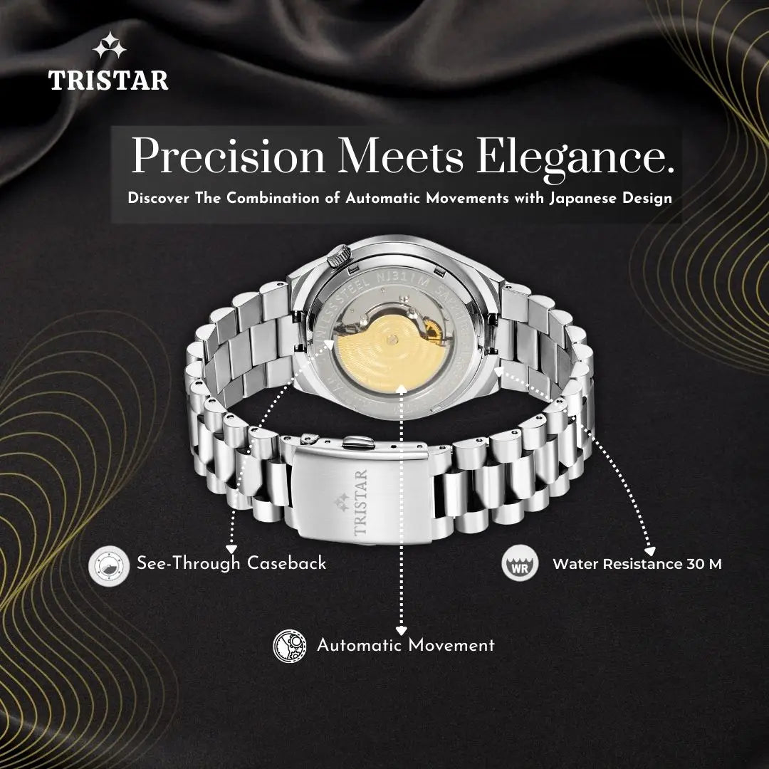 Tristar NJ31BMRTM02 Automatic Charcoal Dial Stainless Steel Men's Watch