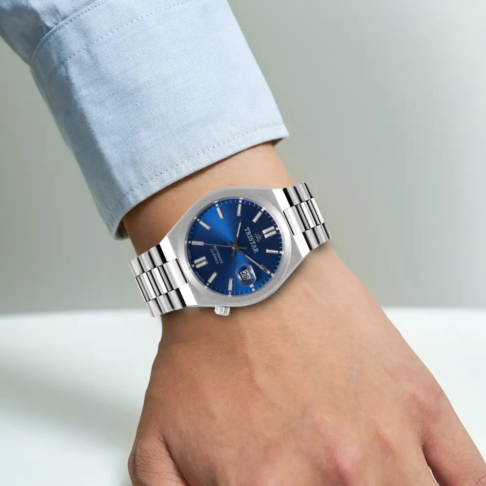 Tristar NJ31DMSSM02 Automatic Blue Dial Stainless Steel Men's Watch