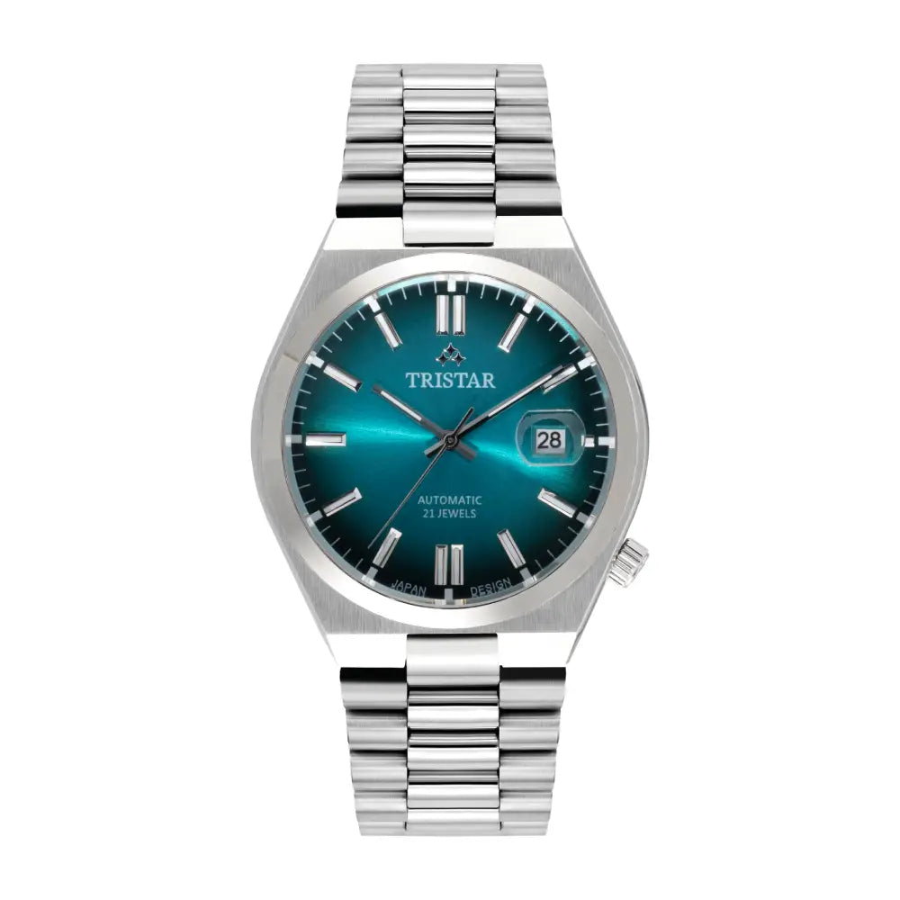 Tristar NJ31IMSSM02 Automatic Gradient Blue Dial Stainless Steel Men's Watch