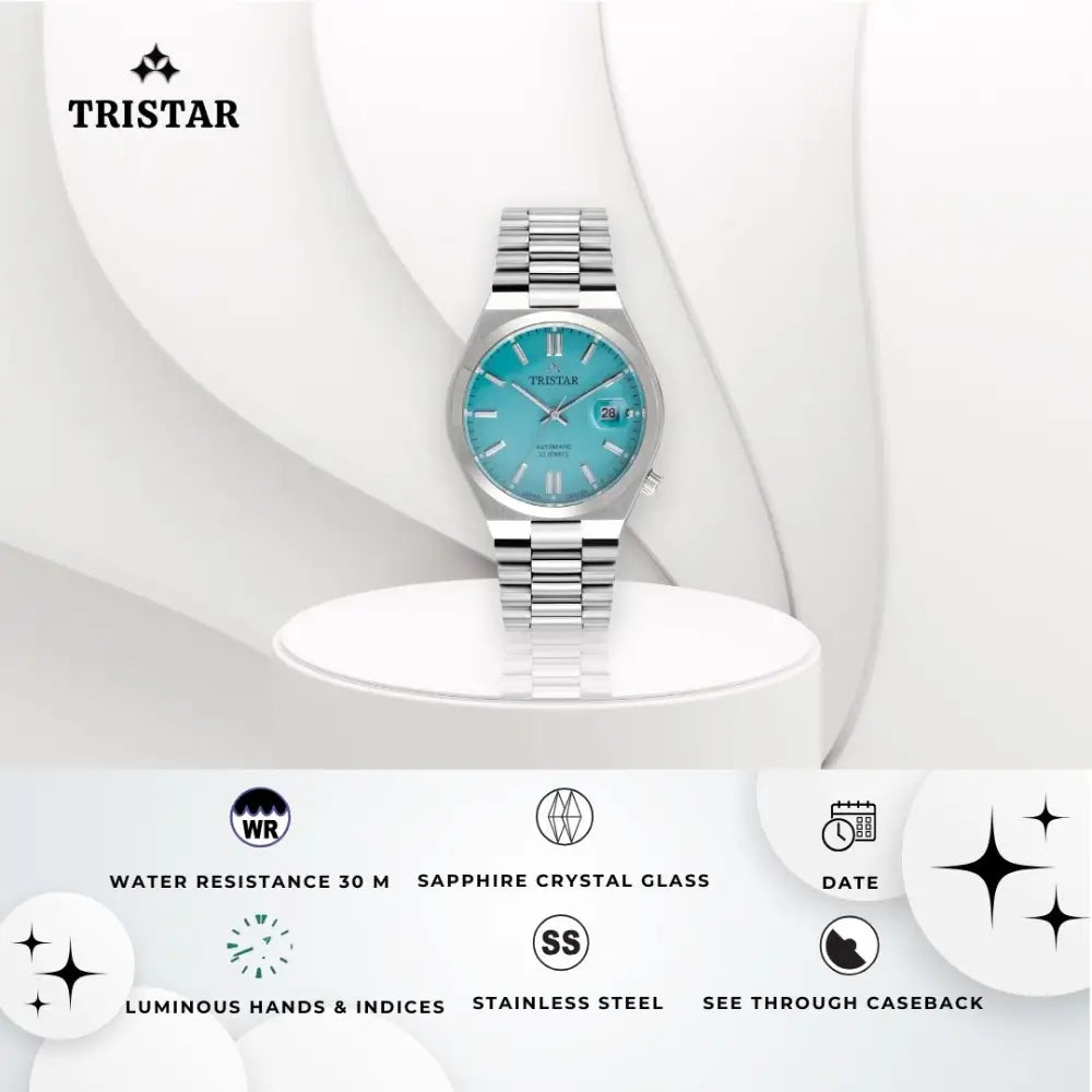 Tristar NJ31NMSSM02 Automatic Turqoise Dial Stainless Steel Men's Watch
