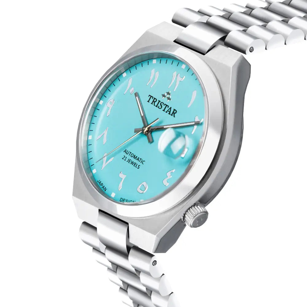 Tristar NJ33NMSSM03 Automatic Turqoise Dial Arabic Dial Stainless Steel Men's Watch