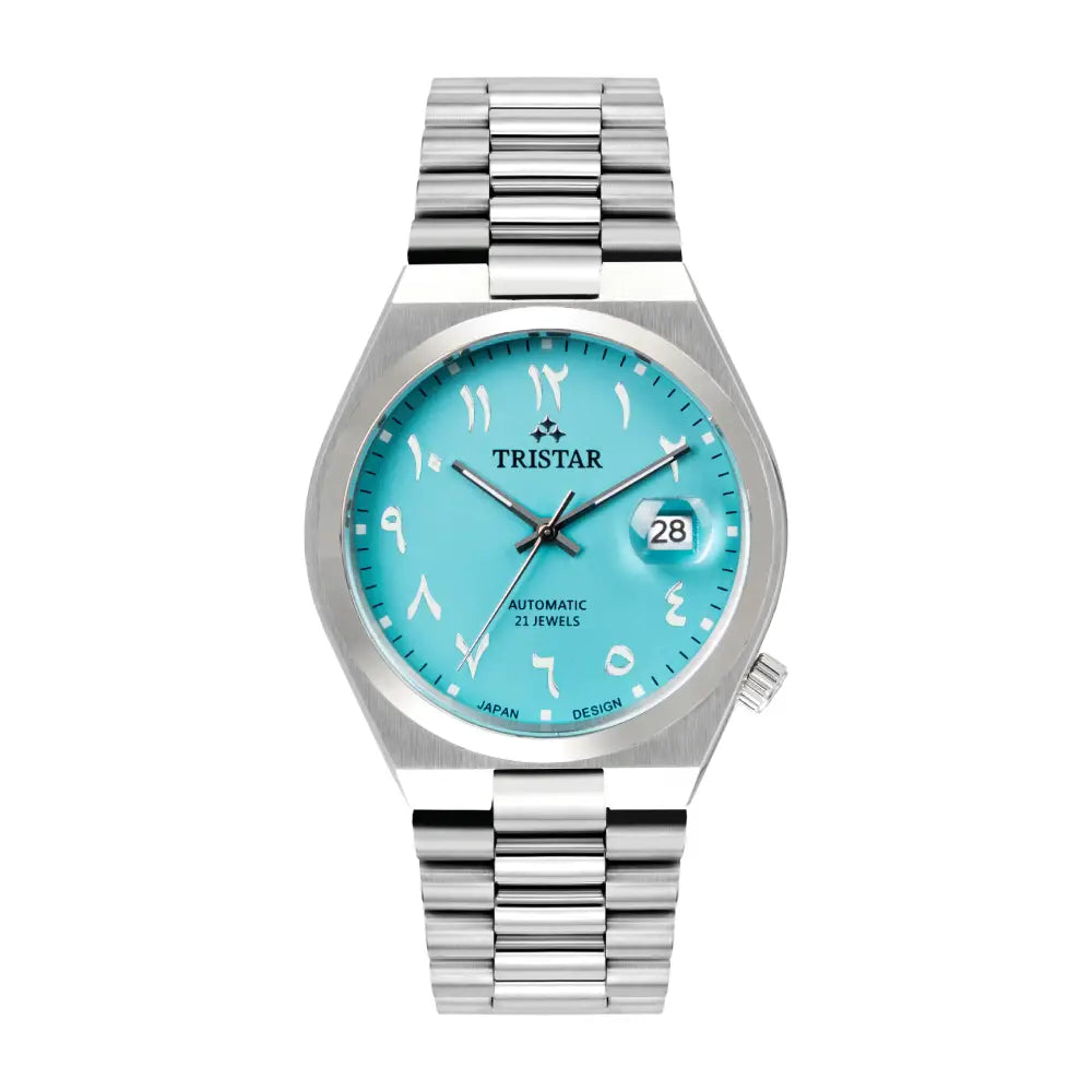 Tristar NJ33NMSSM03 Automatic Turqoise Dial Arabic Dial Stainless Steel Men's Watch